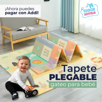 Tapete Gateo Para Bebés Plegable Doble Faz - Chics Movile