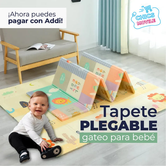 Tapete Gateo Para Bebés Plegable Doble Faz 200x180x1 Cm