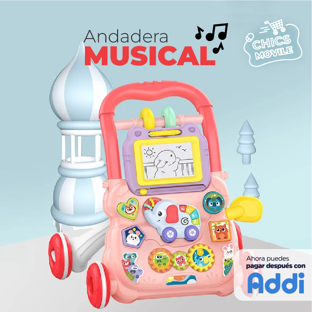 Andadera Didáctica Y Musical Para Bebé Con Tablero Mágico 👶