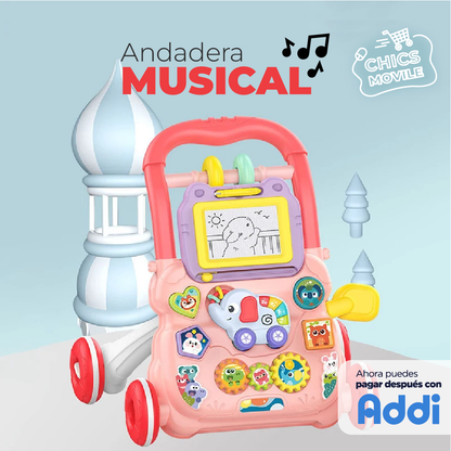 Andadera Didáctica Y Musical Para Bebé Con Tablero Mágico 👶