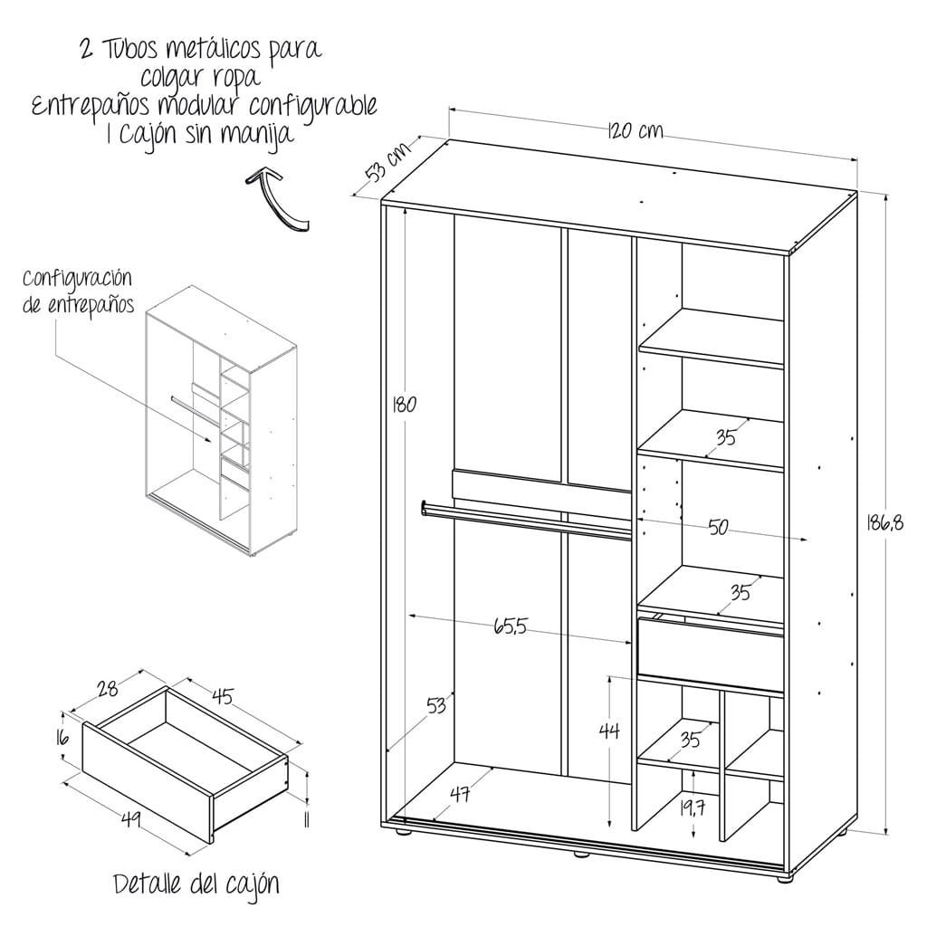 Closet ARMARIO SONIC 120
