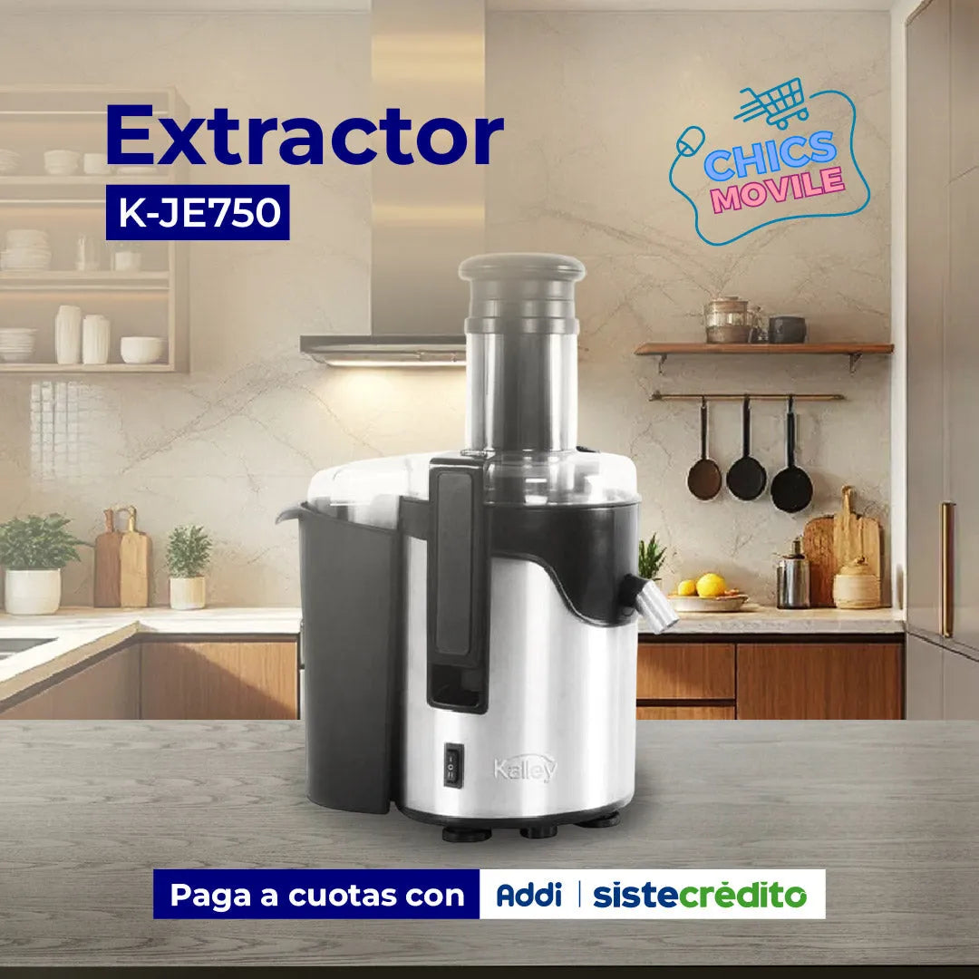 Extractor de Jugos KALLEY K-JE750 Gris - Chics Movile