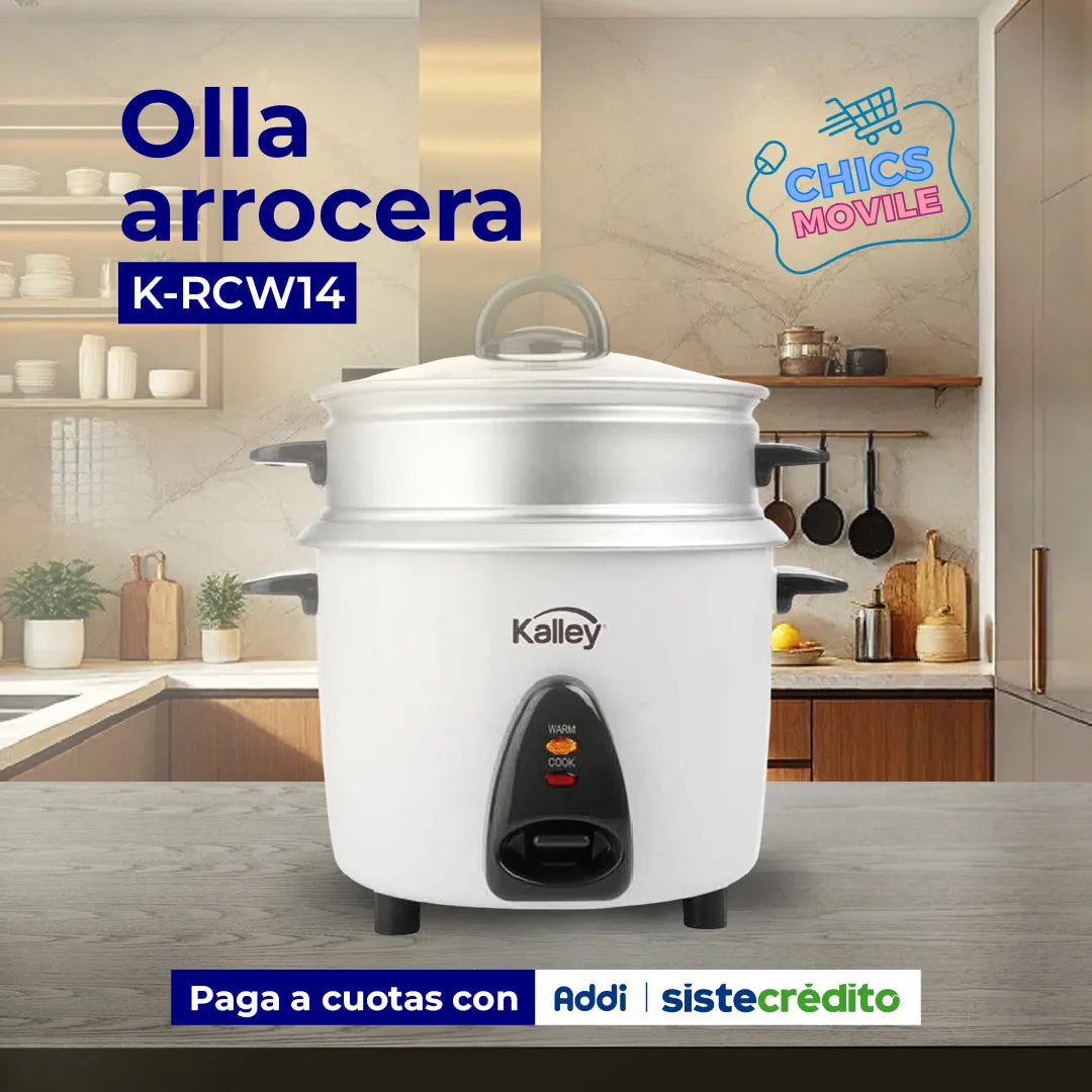 Olla Arrocera KALLEY 7 Tazas K-RCW14 Blanco - Chics Movile