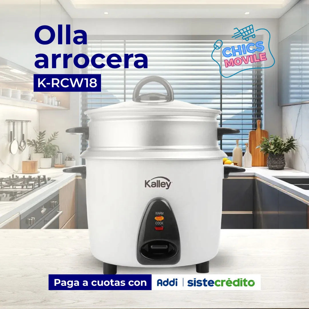 Olla Arrocera KALLEY 10 Tazas K-RCW18 Blanco - Chics Movile