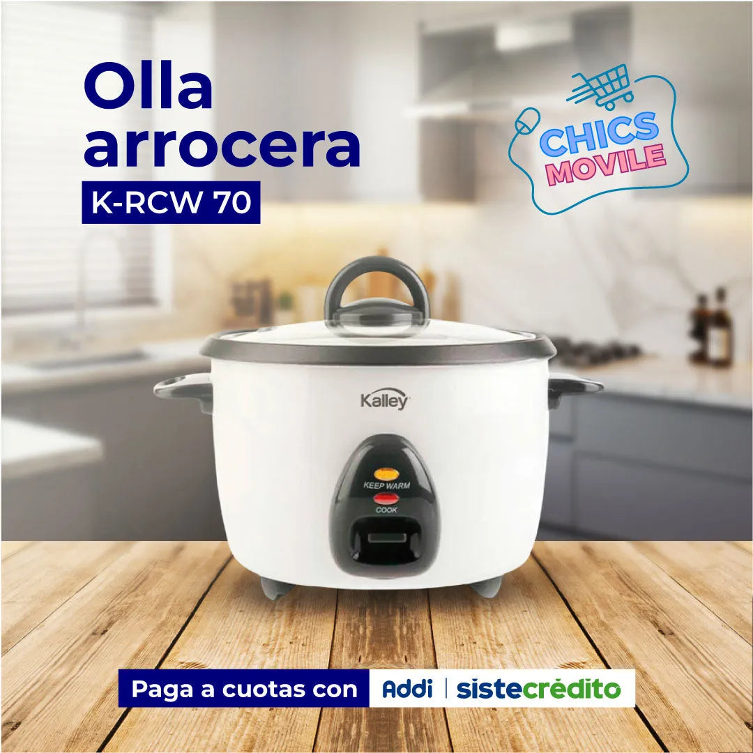 Olla Arrocera KALLEY 5 Tazas K-RCW10 Blanco - Chics Movile