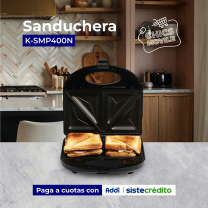 Sanduchera KALLEY K-SM400N Negro - Chics Movile