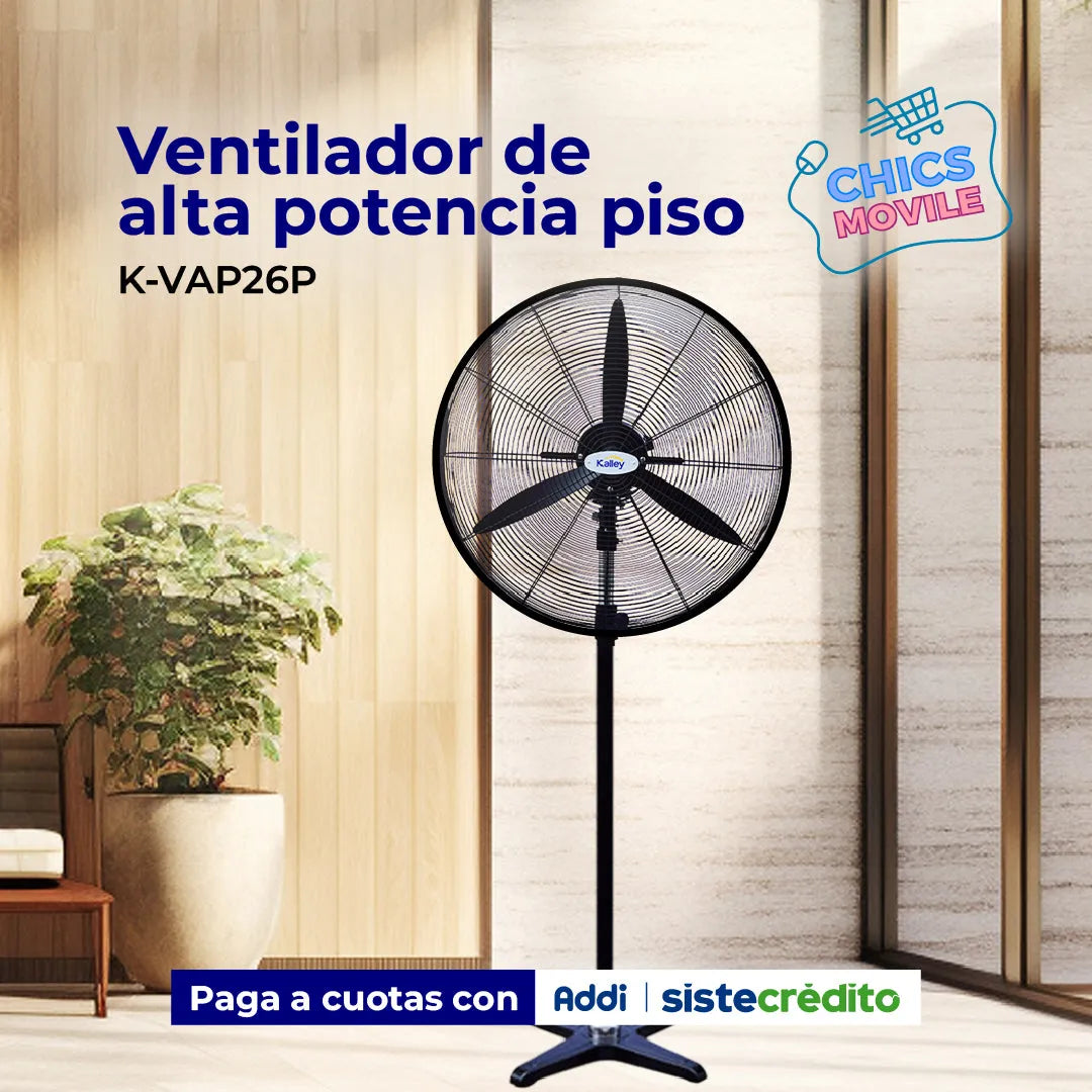 Ventilador de Alta Potencia KALLEY K-VAP26P - Chics Movile