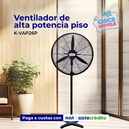 Ventilador de Alta Potencia KALLEY K-VAP26P - Chics Movile