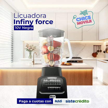 Licuadora IMUSA Infiny Force 10 Velocidades 600W Negra - Chics Movile