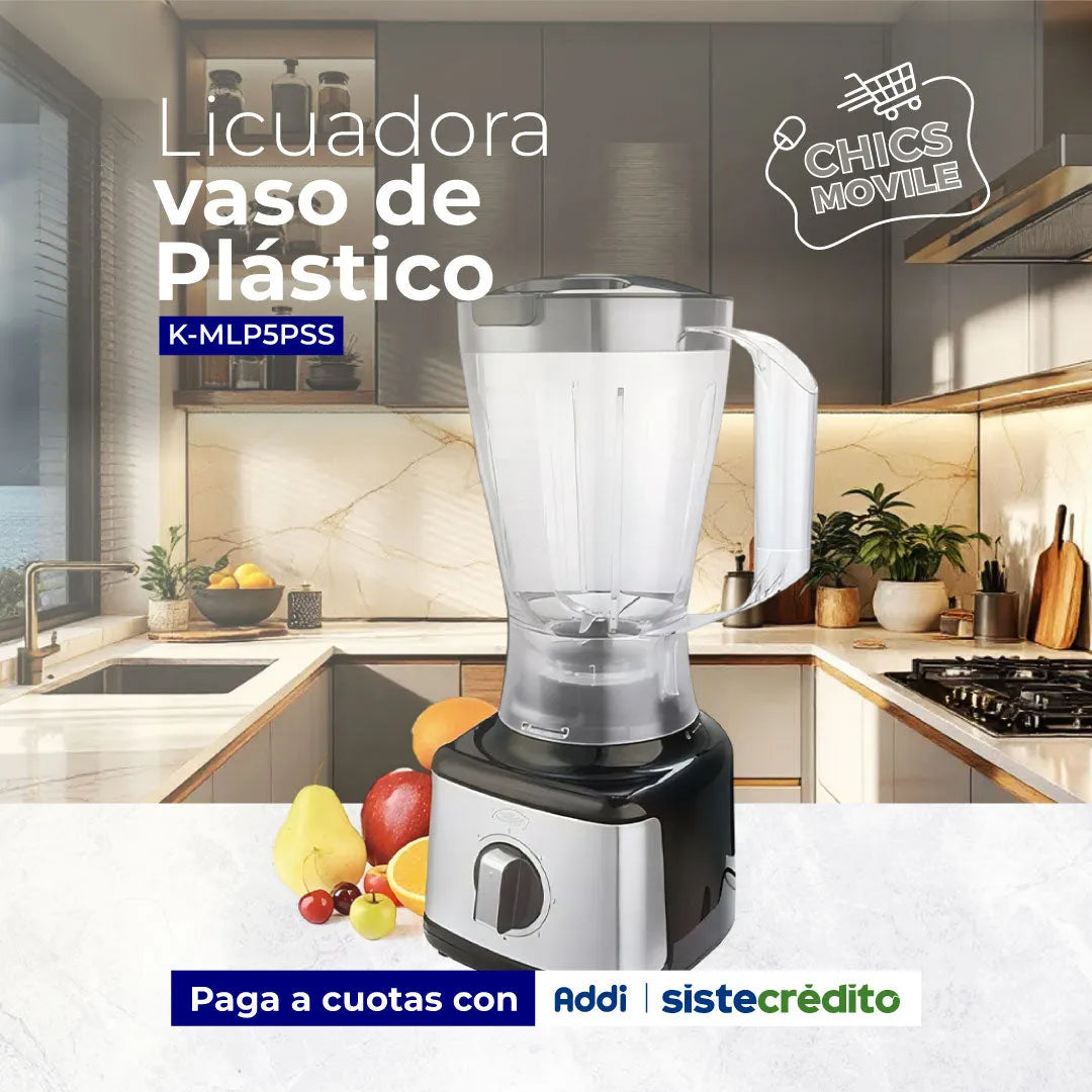 Licuadora KALLEY K-MLP5PSS de Perilla Negro - Chics Movile