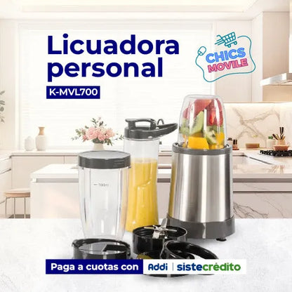 Licuadora Personal KALLEY K-MVL700 Plateado - Chics Movile