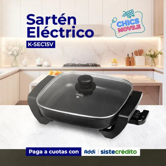 Sartén Eléctrico KALLEY K-SEC15V Negro - Chics Movile