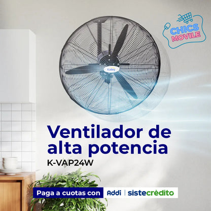 Ventilador de Alta Potencia Piso KALLEY K-VAP24W - Chics Movile