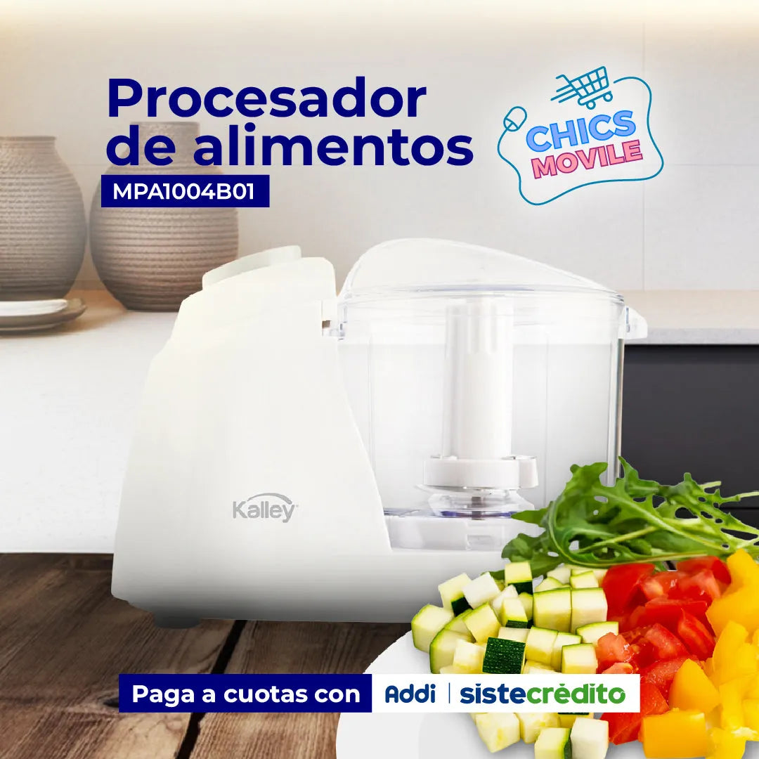 Procesador de Alimentos KALLEY K-MPA1004B01 Blanco - Chics Movile