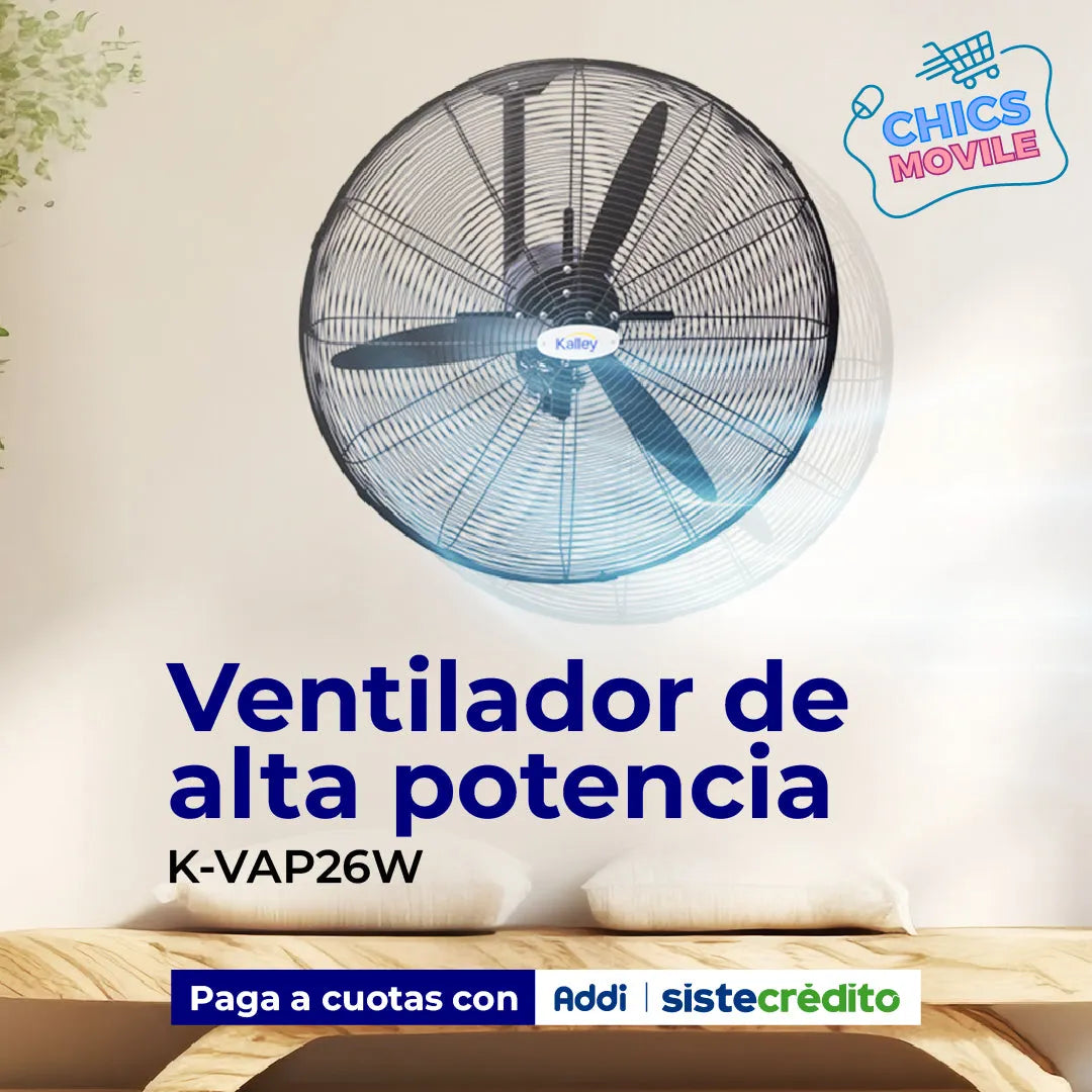 Ventilador de Alta Potencia K-VAP26W - Chics Movile