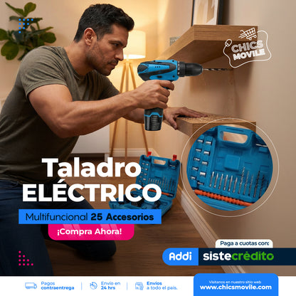 Taladro inalámbrico con doble batería