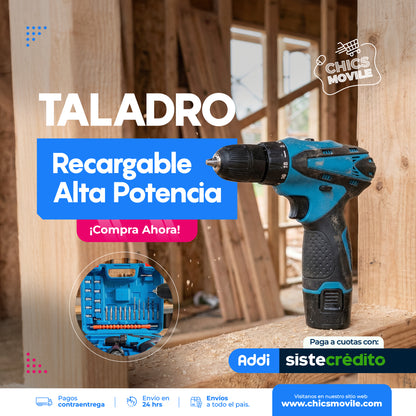 Taladro inalámbrico con doble batería