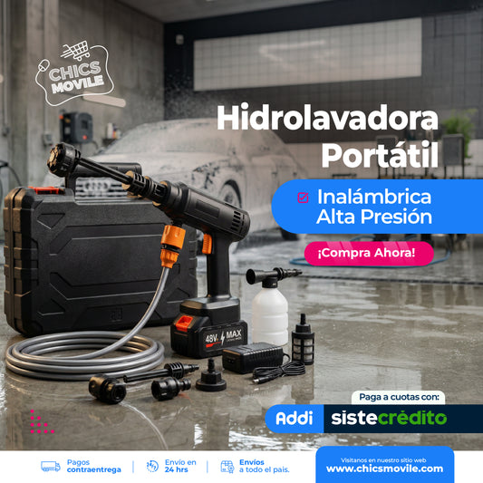 Hidrolavadora Portátil inalámbrica de 2 Baterías
