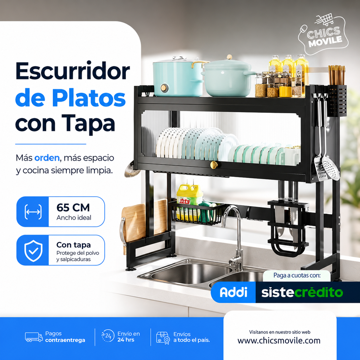 Escurridor de platos de 1 Set