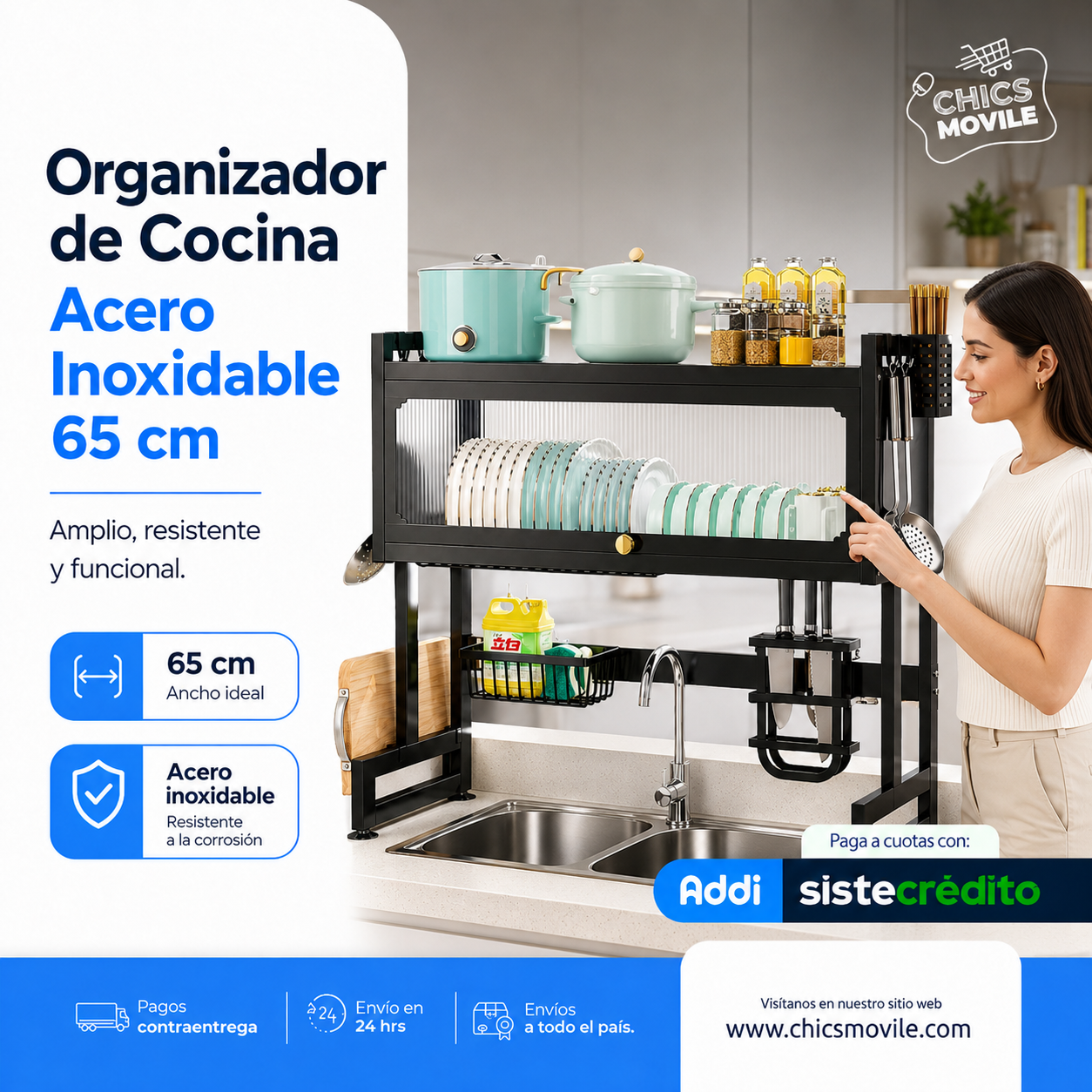 Escurridor de platos de 1 Set