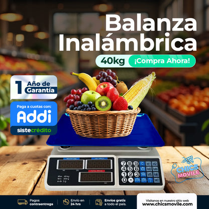 Balanza Liquidadora Electrónica 40kg Digital Gramo En Gramo ⚖️