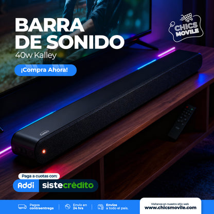 Barra de Sonido 40w Kalley - Chics Movile