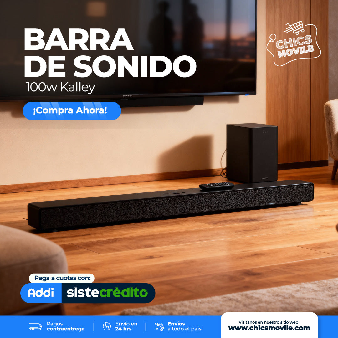 Barra de sonido 100 W Kalley - Chics Movile