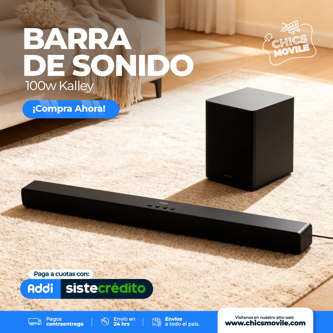 Barra de sonido 100 W Kalley - Chics Movile