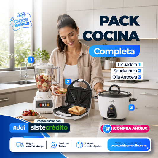Combo KALLEY Olla Arrocera + Licuadora + Sanduchera ☕️🥪🍚