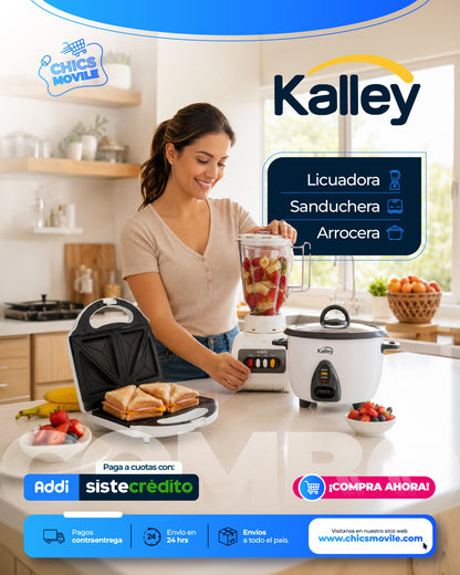 Combo KALLEY Olla Arrocera + Licuadora + Sanduchera ☕️🥪🍚