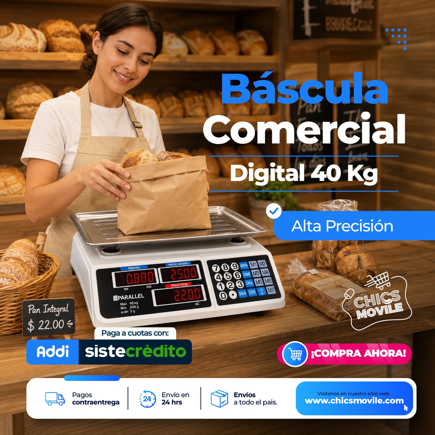 Balanza Liquidadora Electrónica 40kg Digital Gramo En Gramo ⚖️