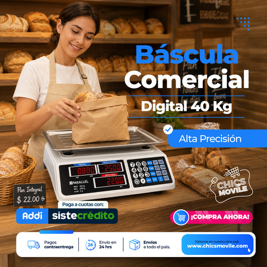 Balanza Liquidadora Electrónica 40kg Digital Gramo En Gramo ⚖️