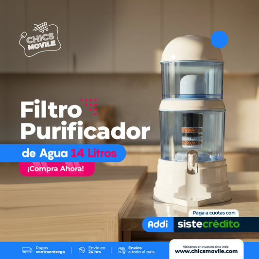 Filtro purificador de agua de 14L