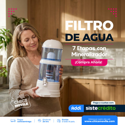 Filtro purificador de agua de 14L
