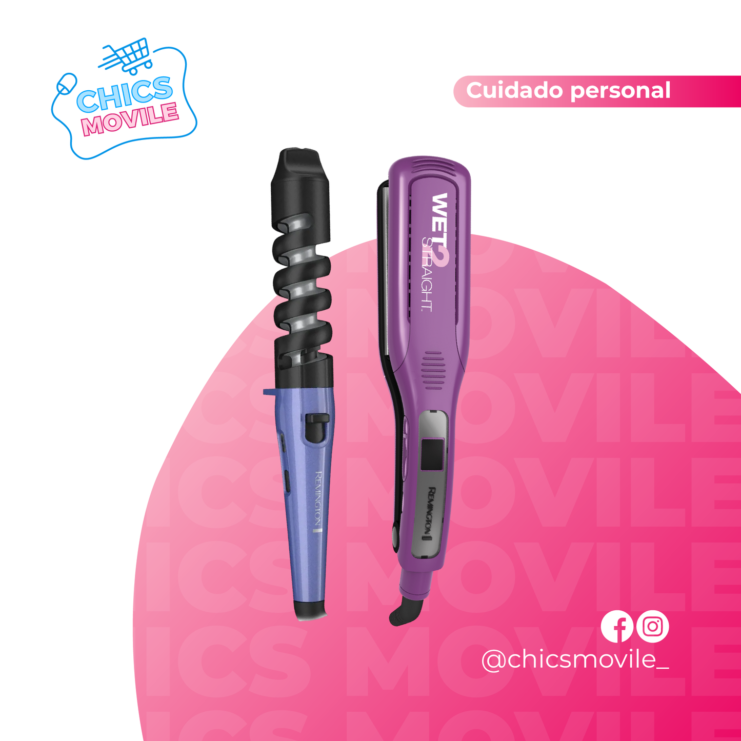 Combo Profesional Remington: Rizador  2 en 1 + Plancha Alisadora Wet2Straight