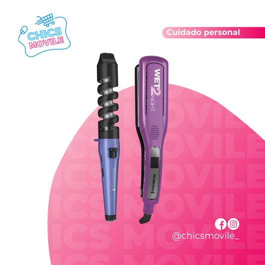 Combo Profesional Remington: Rizador  2 en 1 + Plancha Alisadora Wet2Straight
