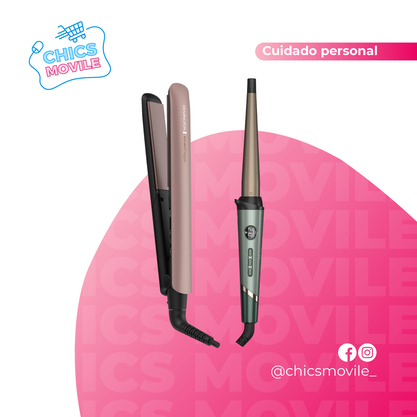 Combo Premium Remington: Plancha Alisadora Keratina + Rizadora Botanicals