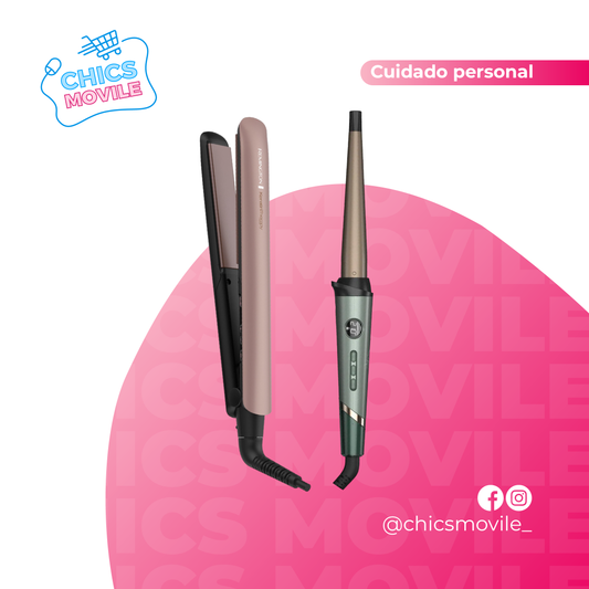 Combo Premium Remington: Plancha Alisadora Keratina + Rizadora Botanicals