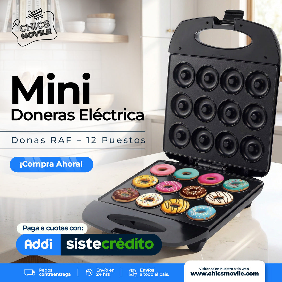 Mini Donas de 12 puestos RAF Antiadherente 1400W