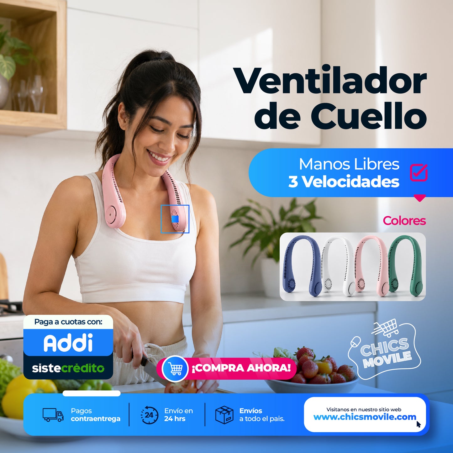 Ventilador de Cuello Portátil