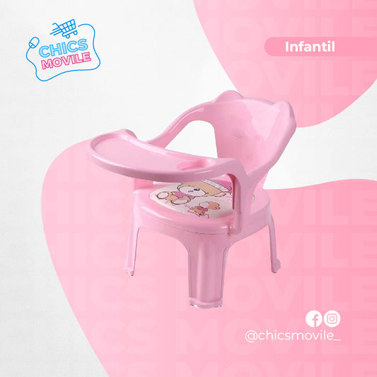 Silla Infantil con Mesita y Portavasos