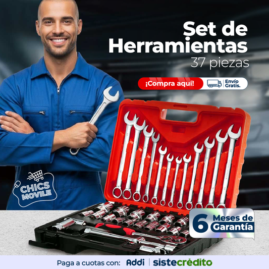 Juego de Llaves de Trinquete 37 pzs