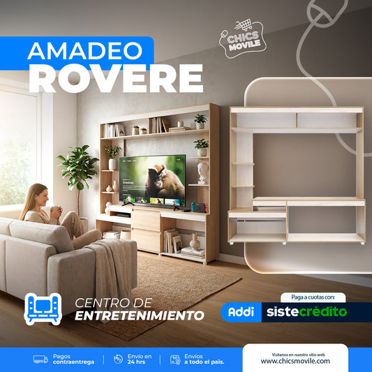 Centro de Entretenimiento Amadeo Color Rovere