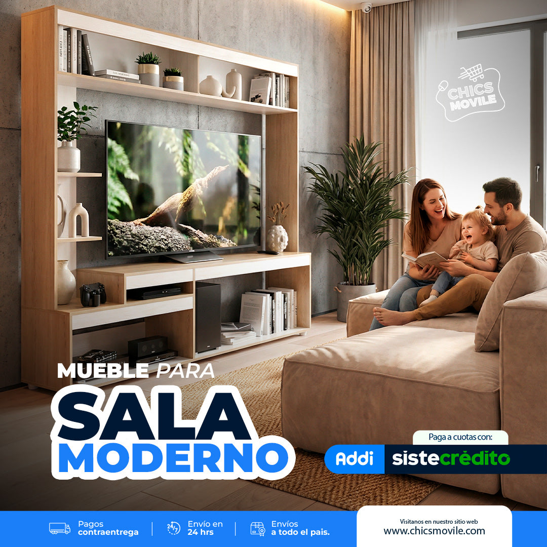 Centro de Entretenimiento Amadeo Color Rovere