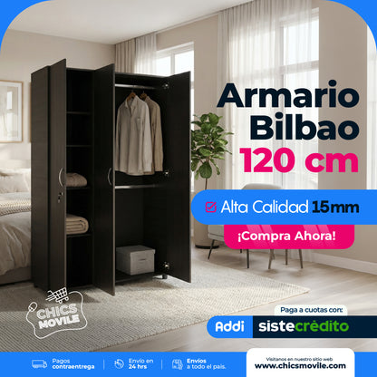 Closet Maderkit BILBAO 120 Negro