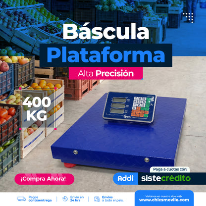 Balanza Plataforma de 400 KG inalámbrica
