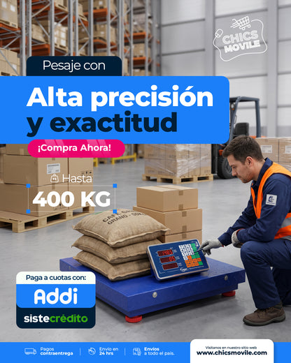 Balanza Plataforma de 400 KG inalámbrica