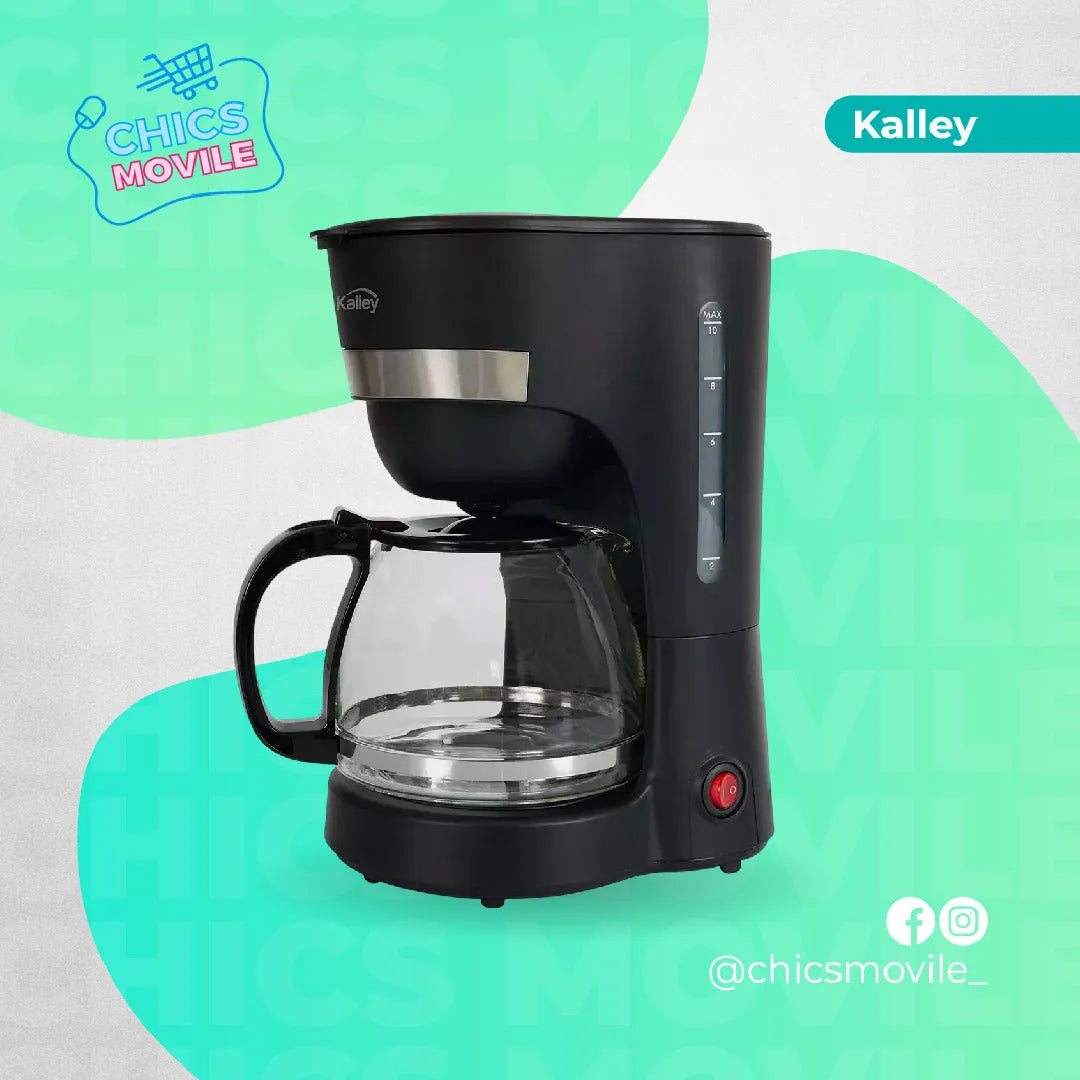Cafetera Básica KALLEY 10 Tazas K-CN10 Negro - Chics Movile