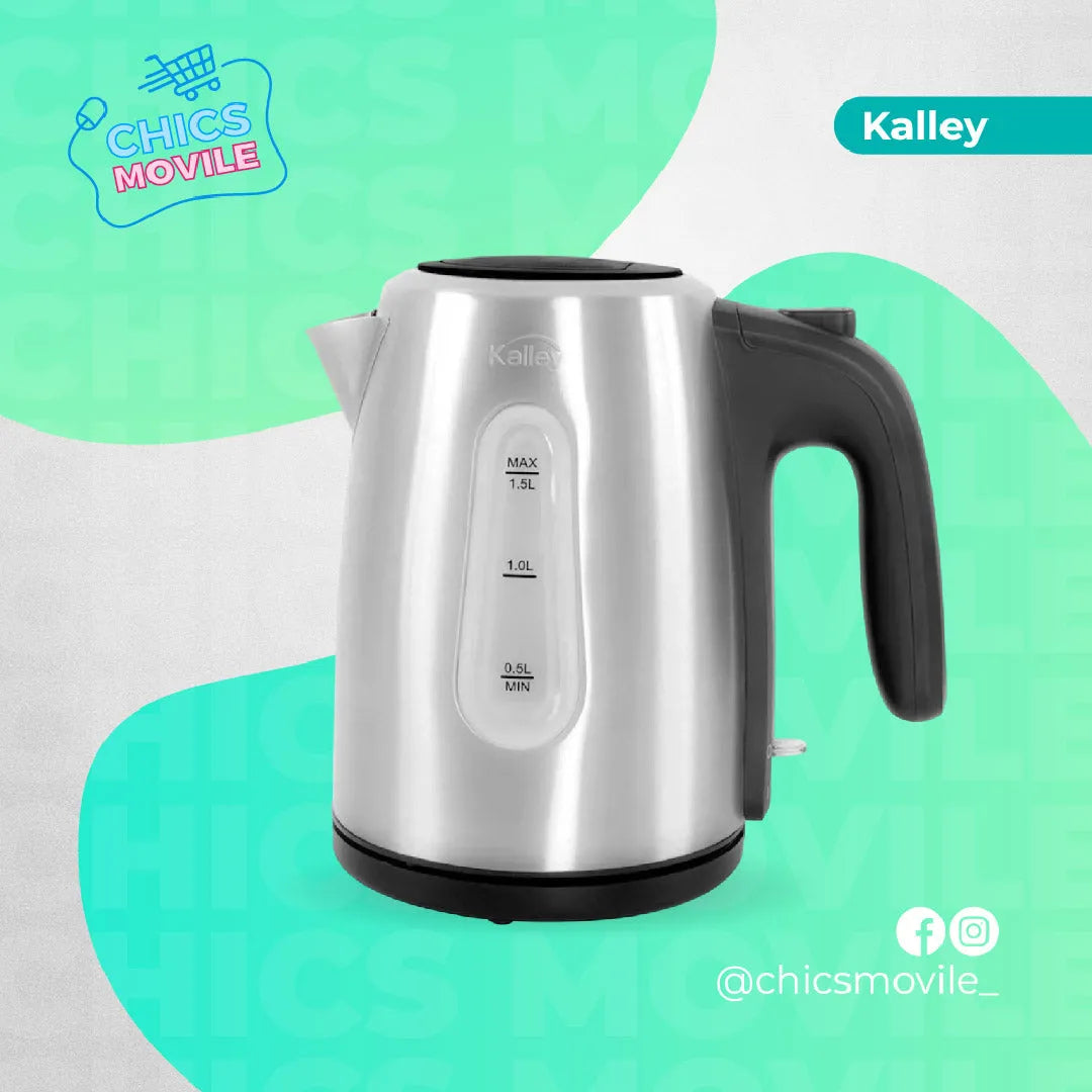 Hervidor de Agua Acero KALLEY K-HA1502 1.5 Lts Plateado - Chics Movile
