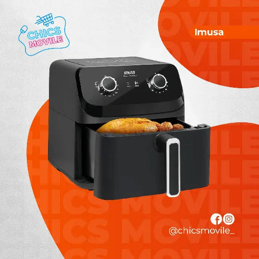 Freidora de Aire IMUSA Mega Mecánica 7.5L Negra - Chics Movile